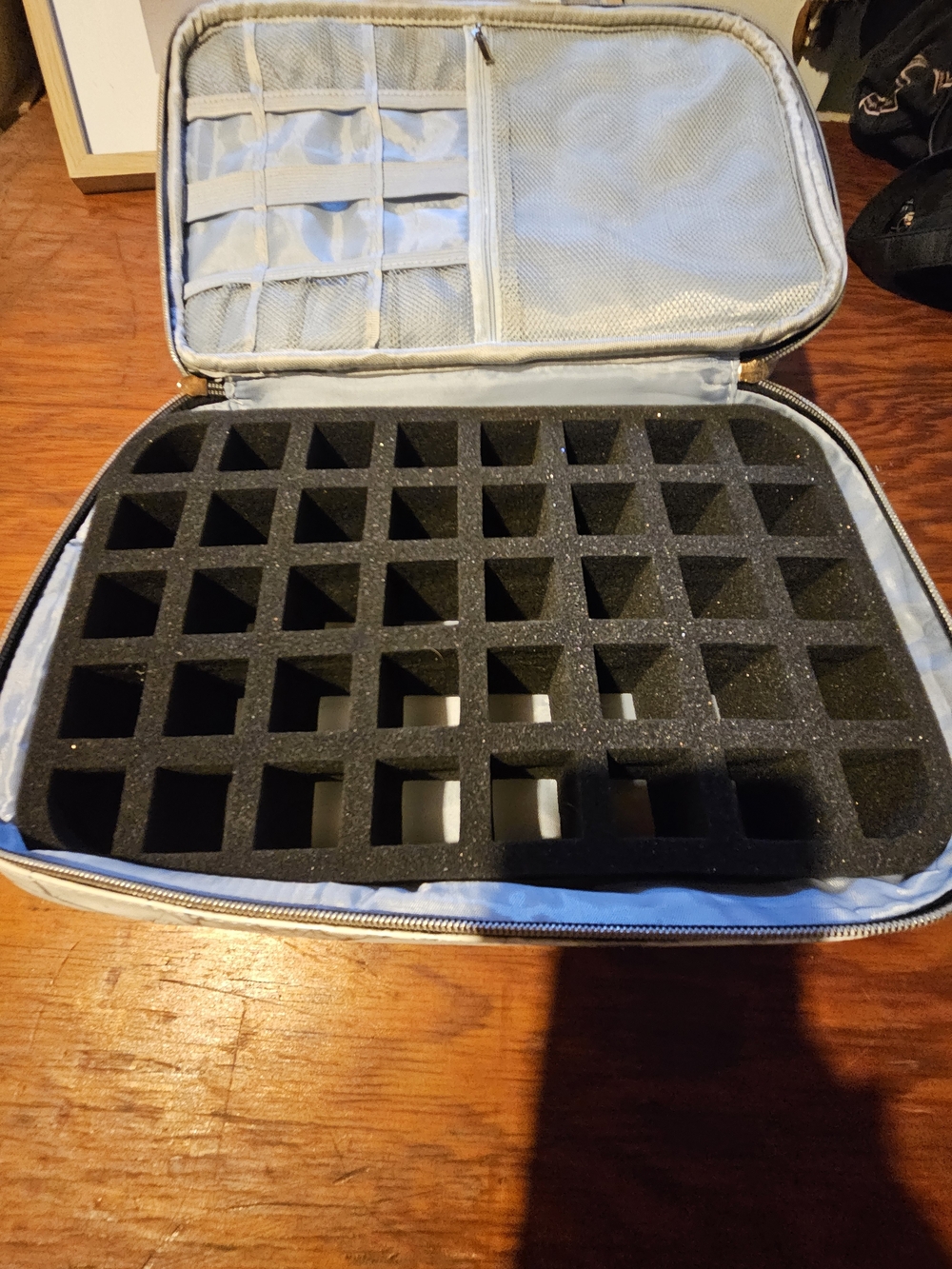 Portable Black Foam Nail Tool Organizer Case